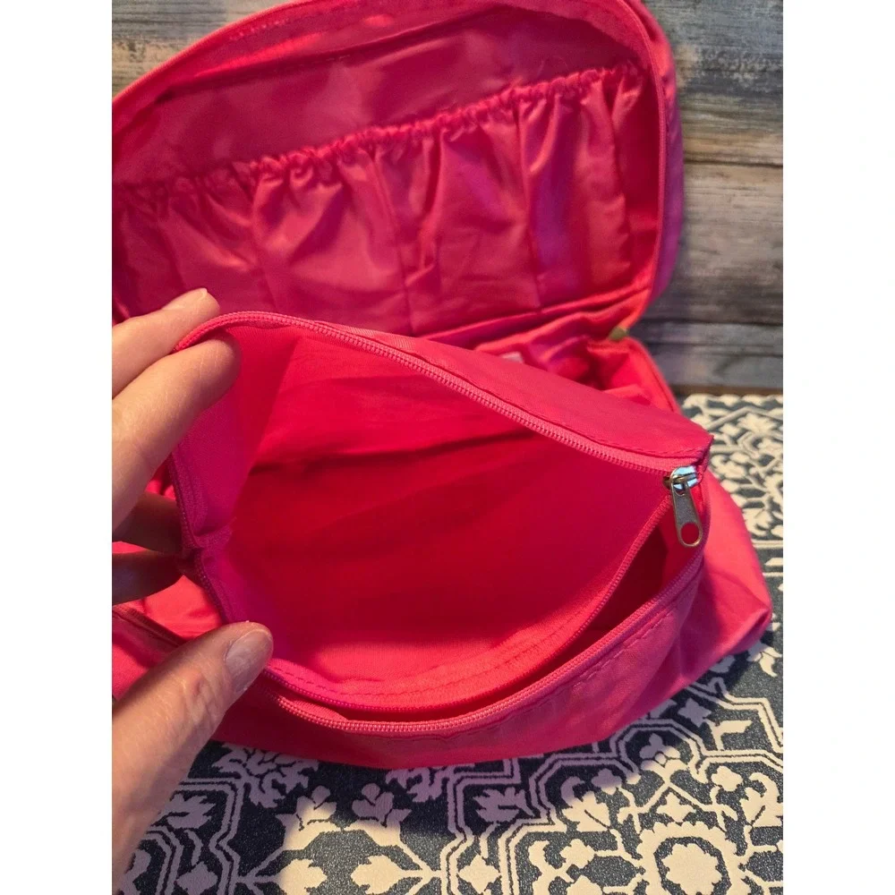 RONG BEI TRAVEL SERIES Pink‎ Cosmetic Bag Lingerie Jewelry Meds Organizer